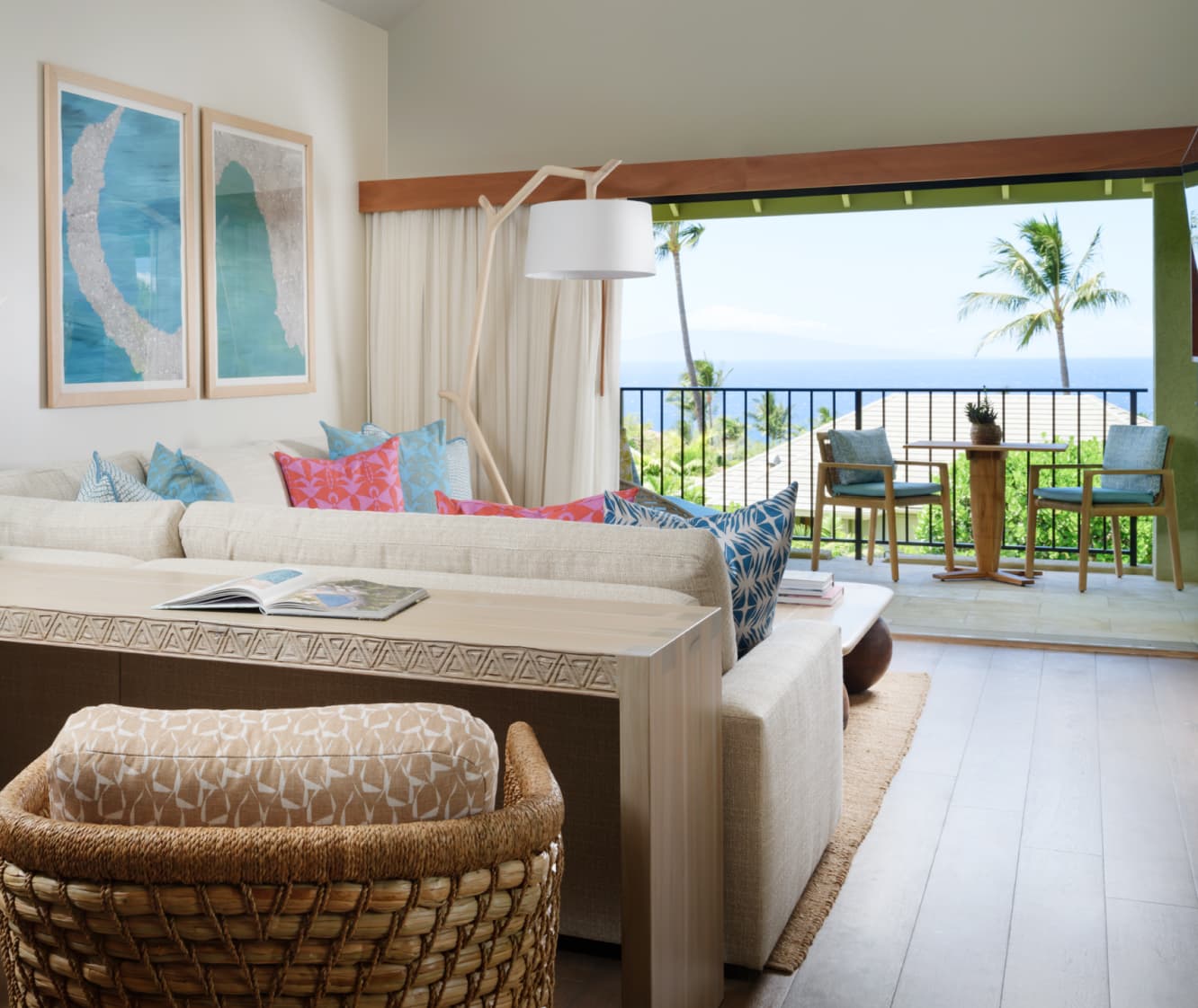 A photo of a Hotel Wailea suite overlooking the ocean